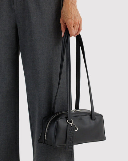SMALL RECYCLED LEATHER BOWLER BAG - US 4444