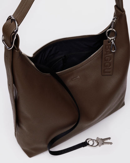 RECYCLED LEATHER SHOULDER BAG - US 7589