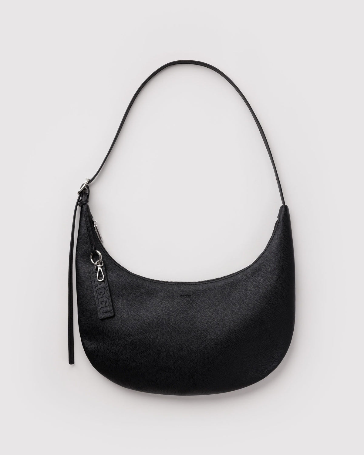 MEDIUM RECYCLED LEATHER FLAT CRESCENT - US 9467
