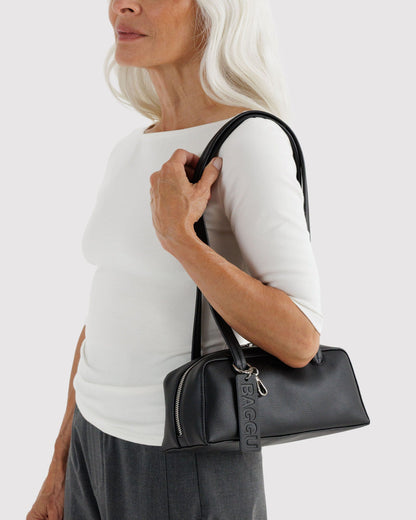 SMALL RECYCLED LEATHER BOWLER BAG - US 4444