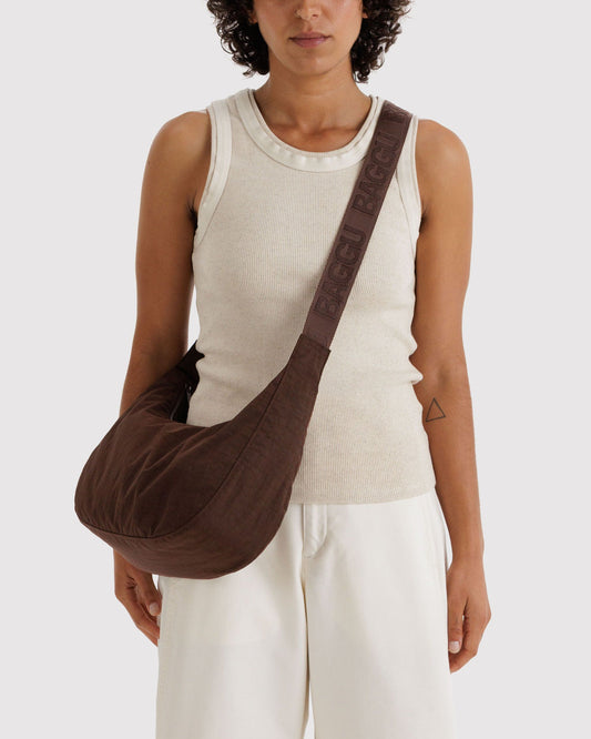 MEDIUM NYLON CRESCENT BAG - US 6558