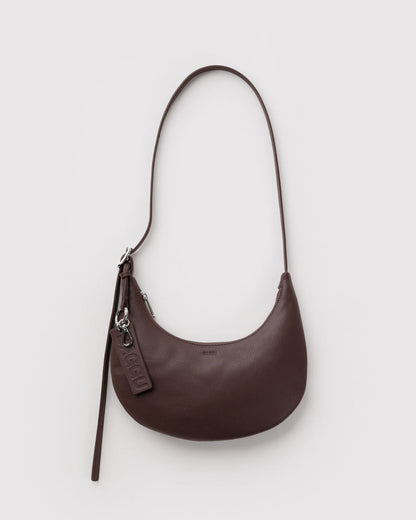 SMALL RECYCLED LEATHER FLAT CRESCENT - US 5242