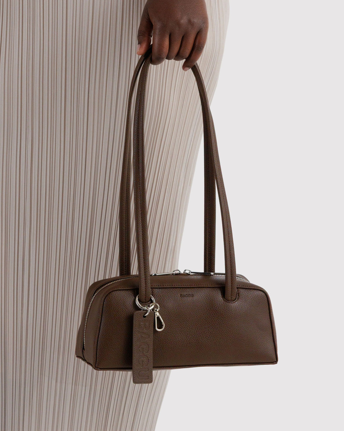SMALL RECYCLED LEATHER BOWLER BAG - US 3088