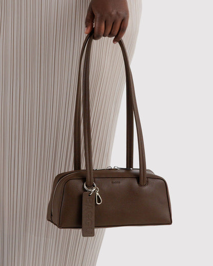 SMALL RECYCLED LEATHER BOWLER BAG - US 3088