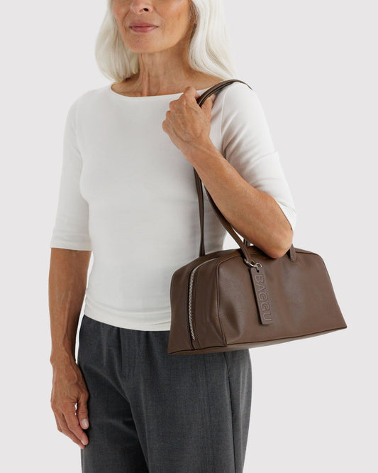 RECYCLED LEATHER BOWLER BAG - US 9326