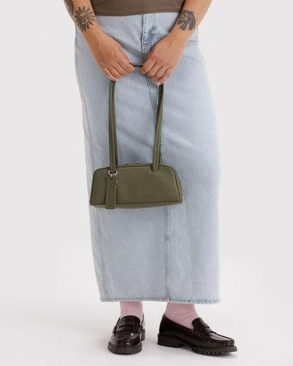 SMALL RECYCLED LEATHER BOWLER BAG - US 1114