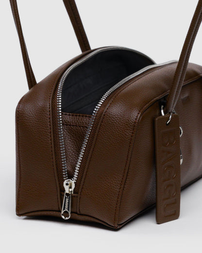 SMALL RECYCLED LEATHER BOWLER BAG - US 3088