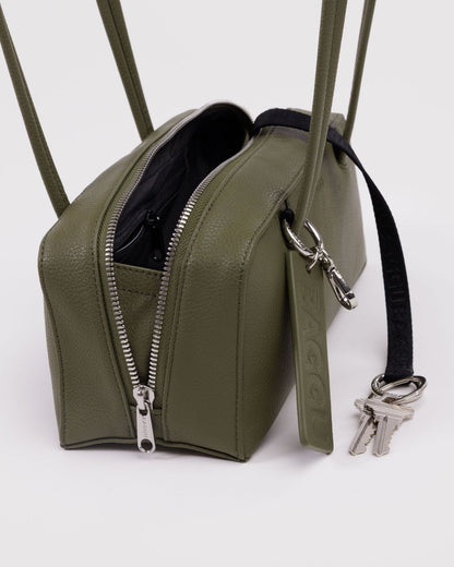 SMALL RECYCLED LEATHER BOWLER BAG - US 1114
